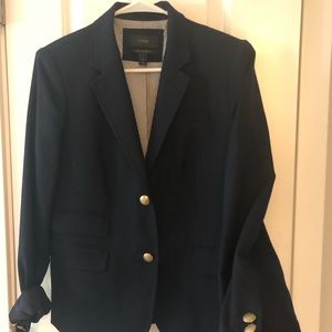 J. Crew Navy with Gold Buttons Schoolboy Blazer